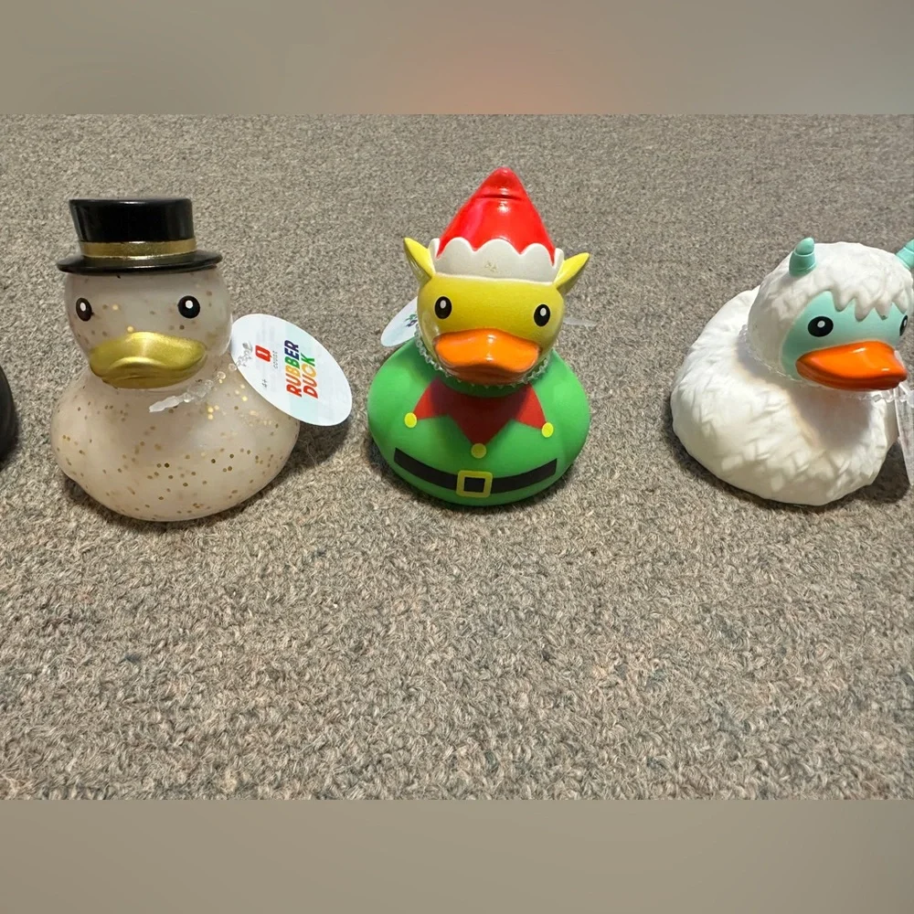 2024 FULL SET OF 5 Target Christmas Rubber Ducks New Years Elf Penguin Snowman